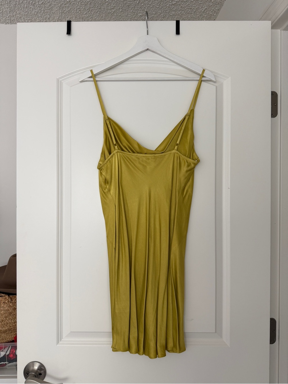 Shona Joy Gala Bias Mini Slip Dress In Lime US 6 - Picture 8 of 12